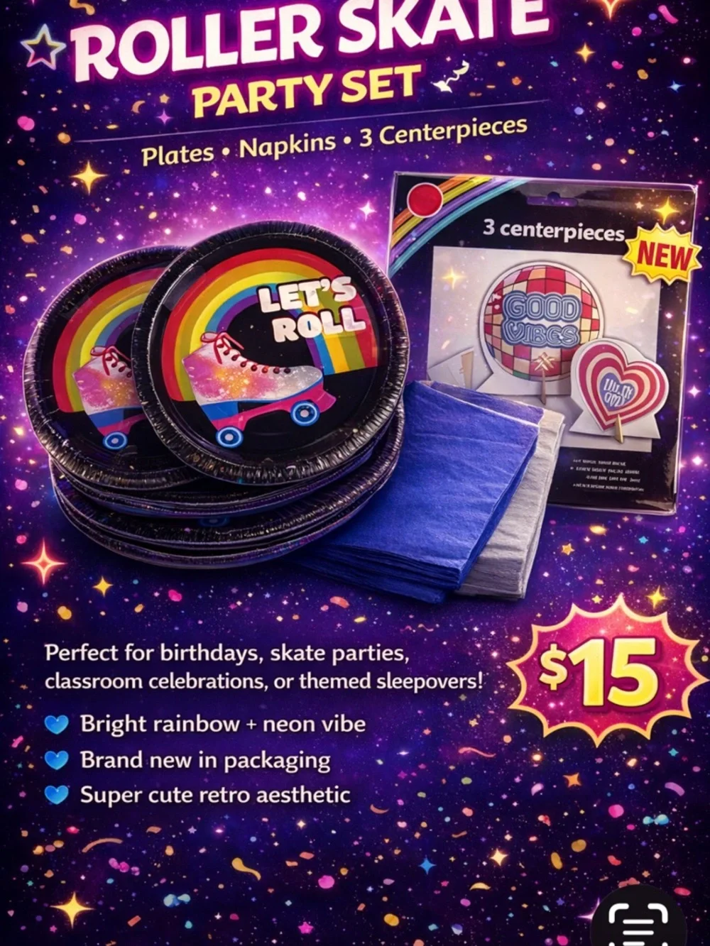 Roller Skate Party Set